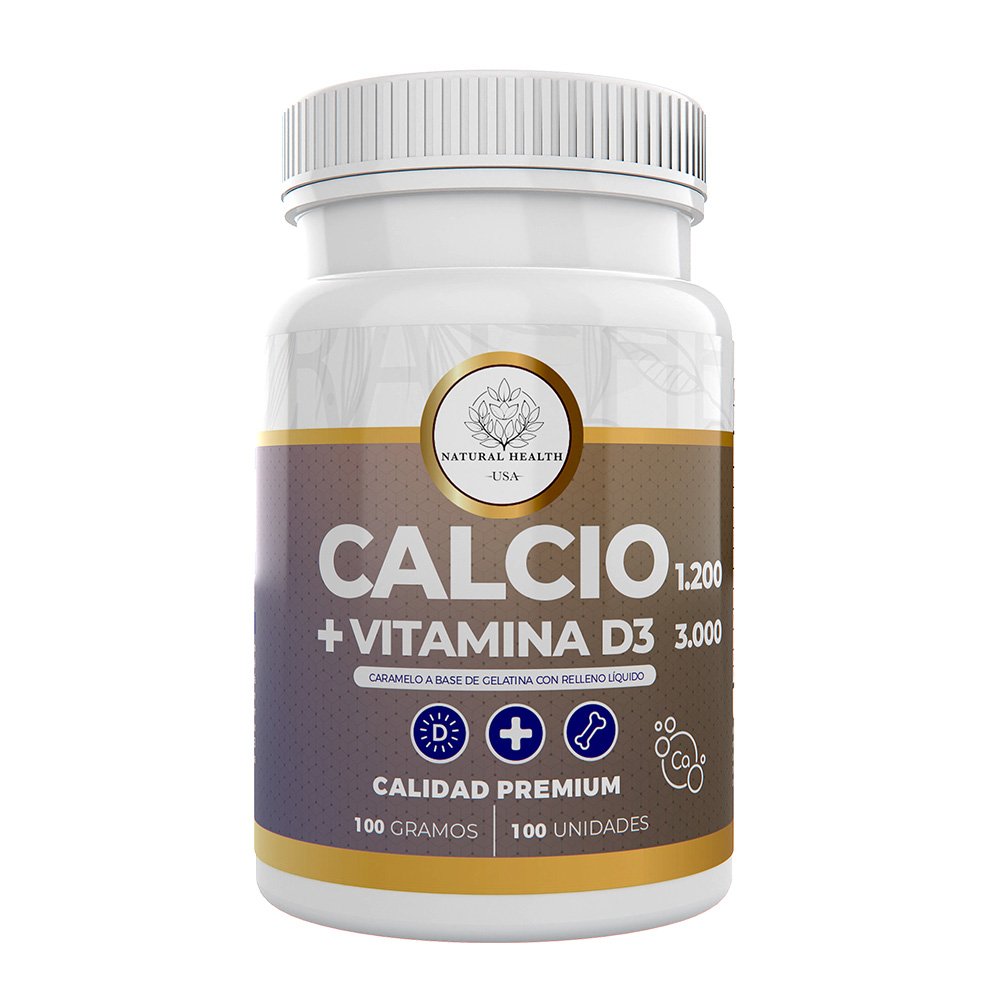 Calcio + Vitamina D3 Natural Health – 1200 mg + 3000 UI