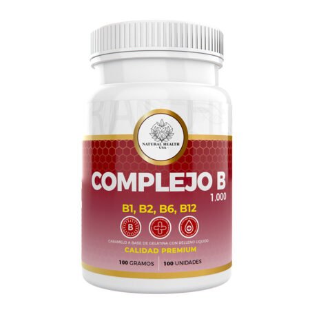Complejo B 1000 Natural Health – B1, B2, B6 y B12 para Energía, Metabolismo y Sistema Nervioso