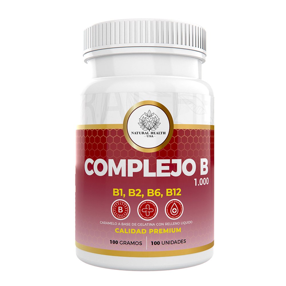 Complejo B 1000 Natural Health – B1, B2, B6 y B12 para Energía, Metabolismo y Sistema Nervioso