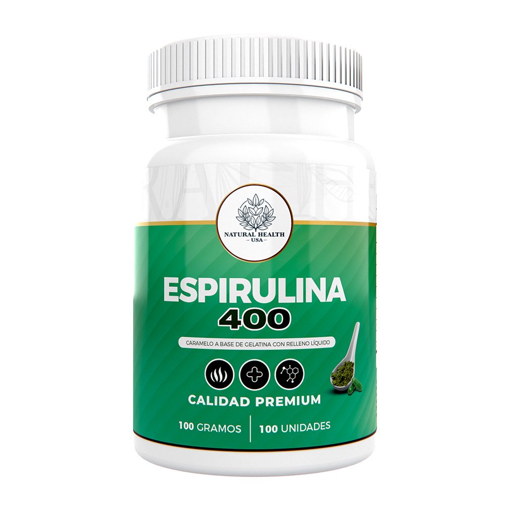 Espirulina 400 Natural Health – Superalimento para Energía, Inmunidad y Detox Natural