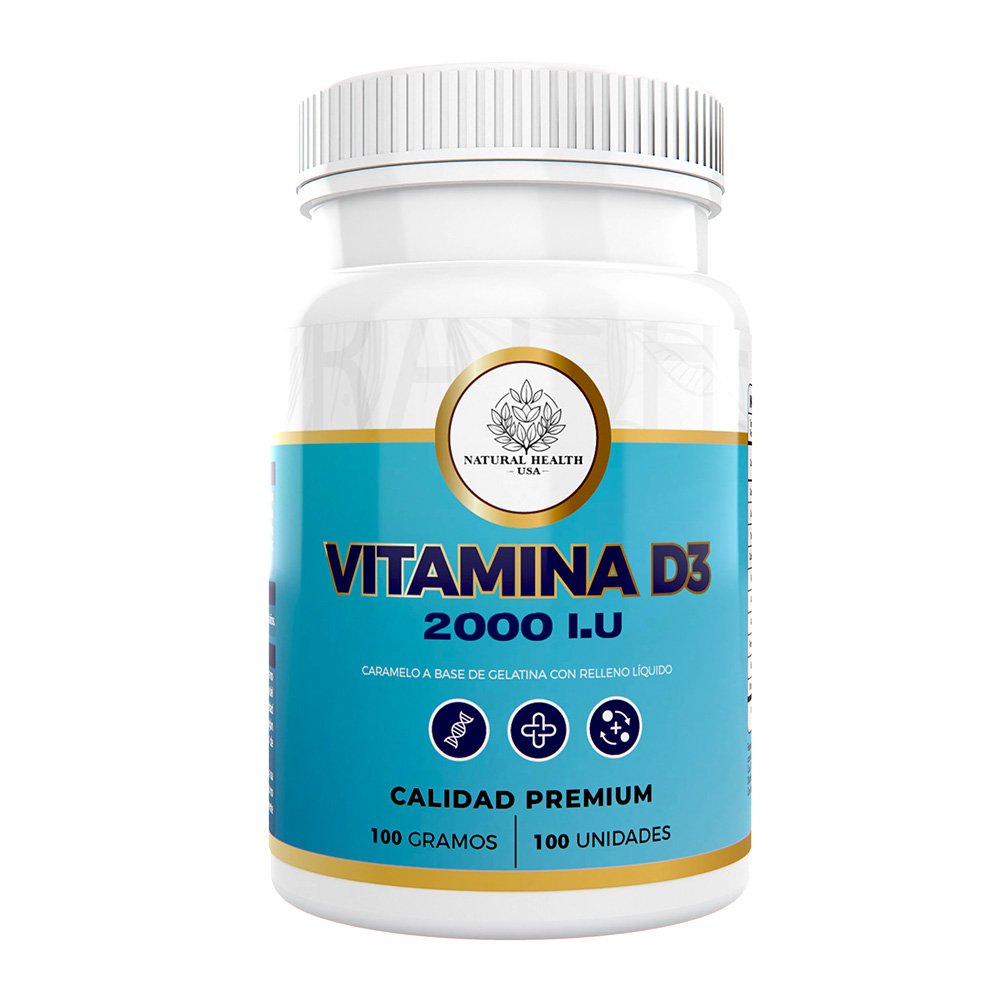 Vitamina D3 2000 IU Natural Health – Defensa Inmune, Energía y Salud Ósea Avanzada